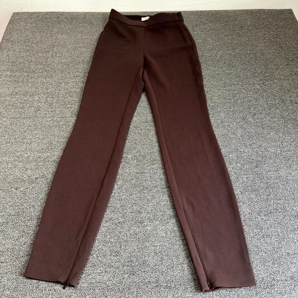 Aritzia‎ Babaton Pants Womens 0 Chocolate Brown Stretch Zipper Details High Rise